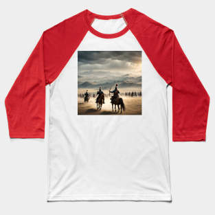 Mongolian inspired art Baseball T-Shirt